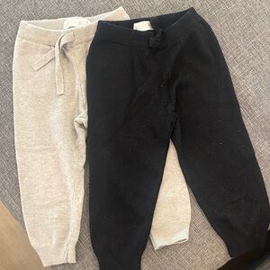 Zara Kids Black and Gray Sweatpants Set